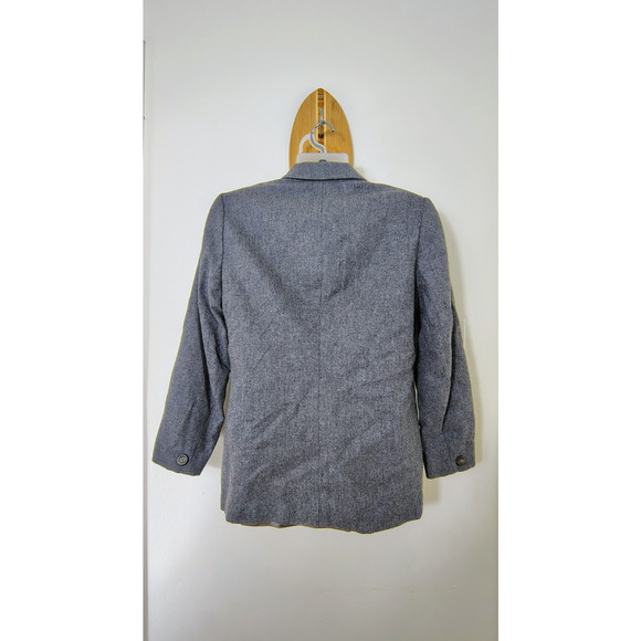 Vintage Pendleton Blazer Jacket Womens 10 TALL Grey 1 Button Virgin Wool USA - Picture 6 of 13